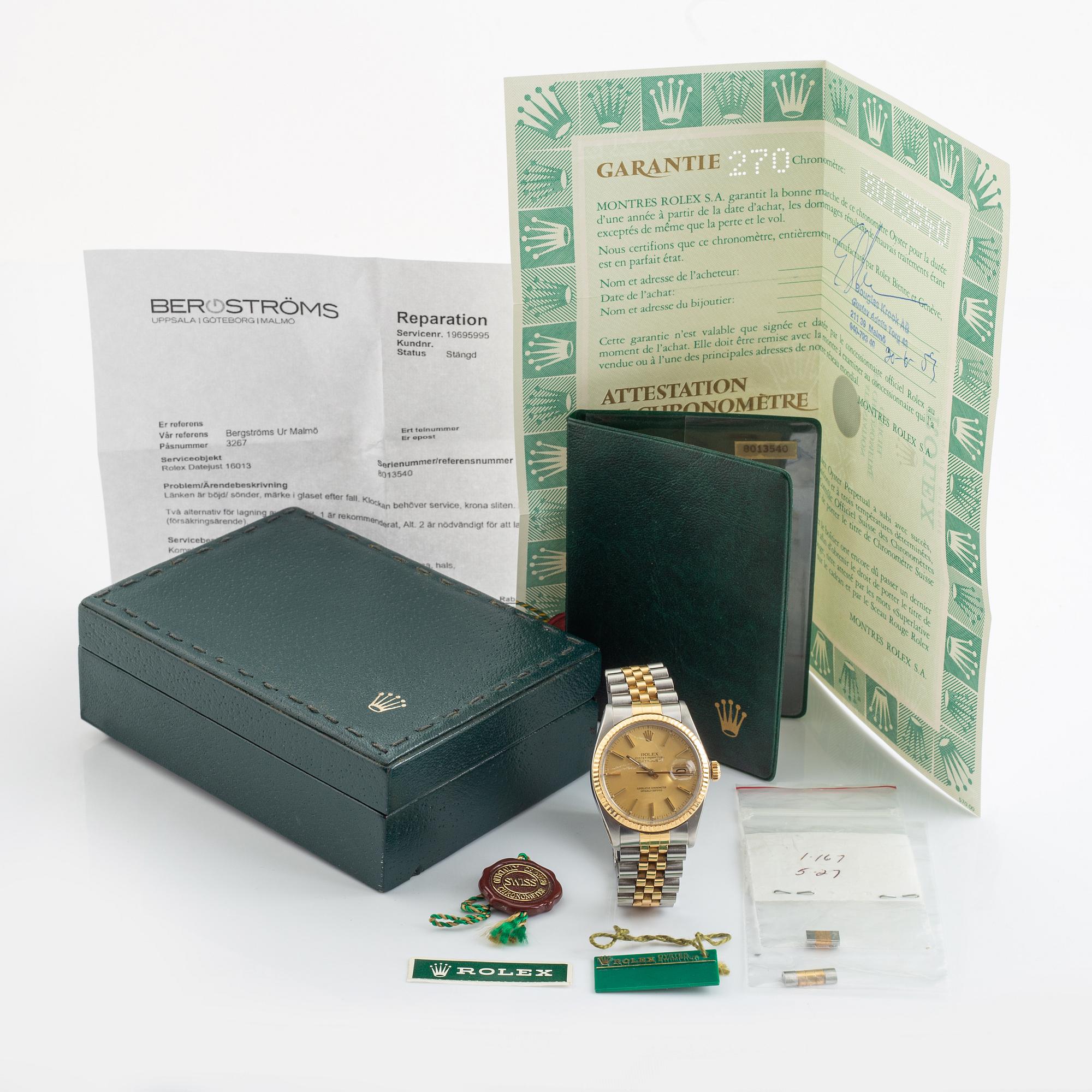 Rolex, Oyster Perpetual, Datejust, armbandsur, 36 mm.