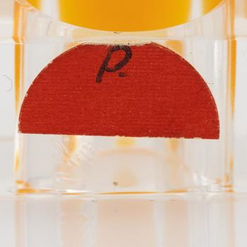 Siv Lagerström, tre ringar, akrylplast, 1970-tal.