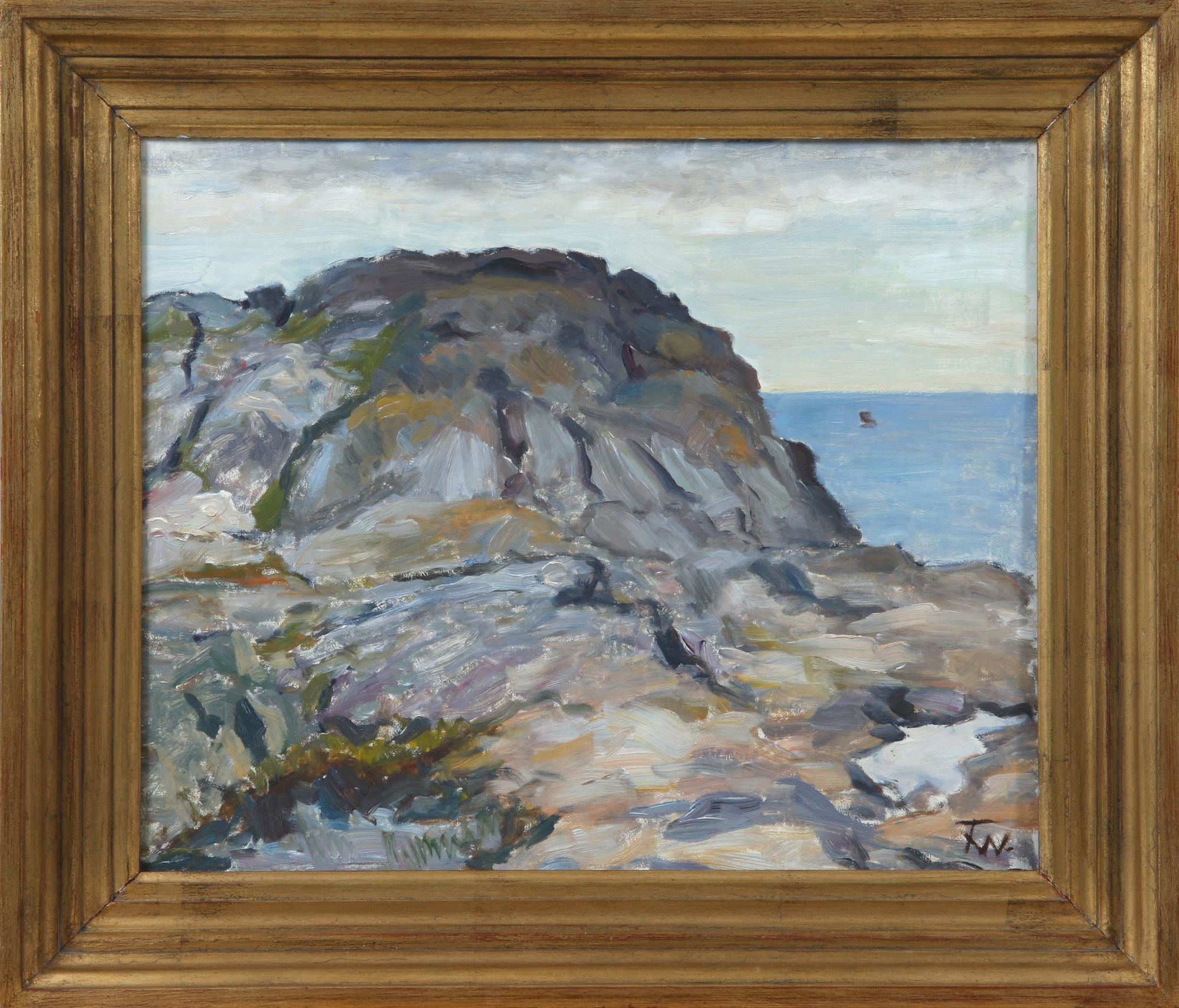 FILIP WAHLSTRÖM, oljemålning på pannå, sign FW.