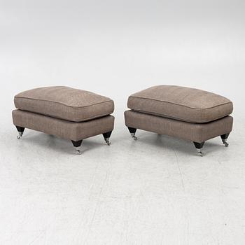 Fåtöljer med fotpallar, ett par, JIO möbler.