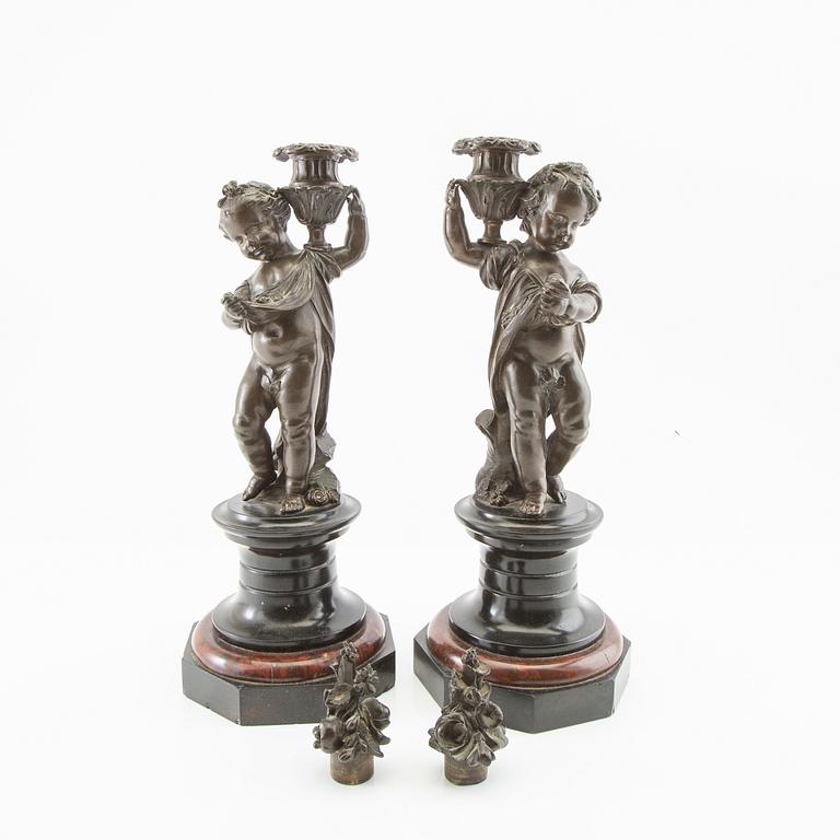 Candelabras, a pair, late 19th century.