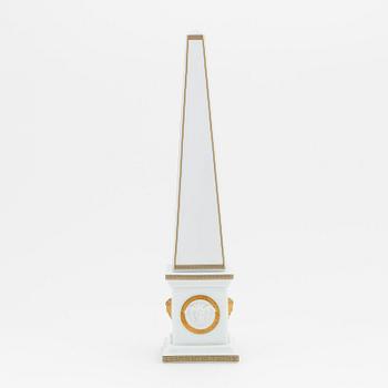 Versace, a porcelain obelisk, 'Gorgona' for Rosenthal.