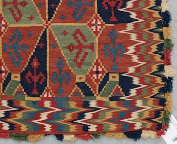 ÅKDYNA (agedyna). Rölakan. 49 x 106 cm. Skåne 1800-talets förra hälft.