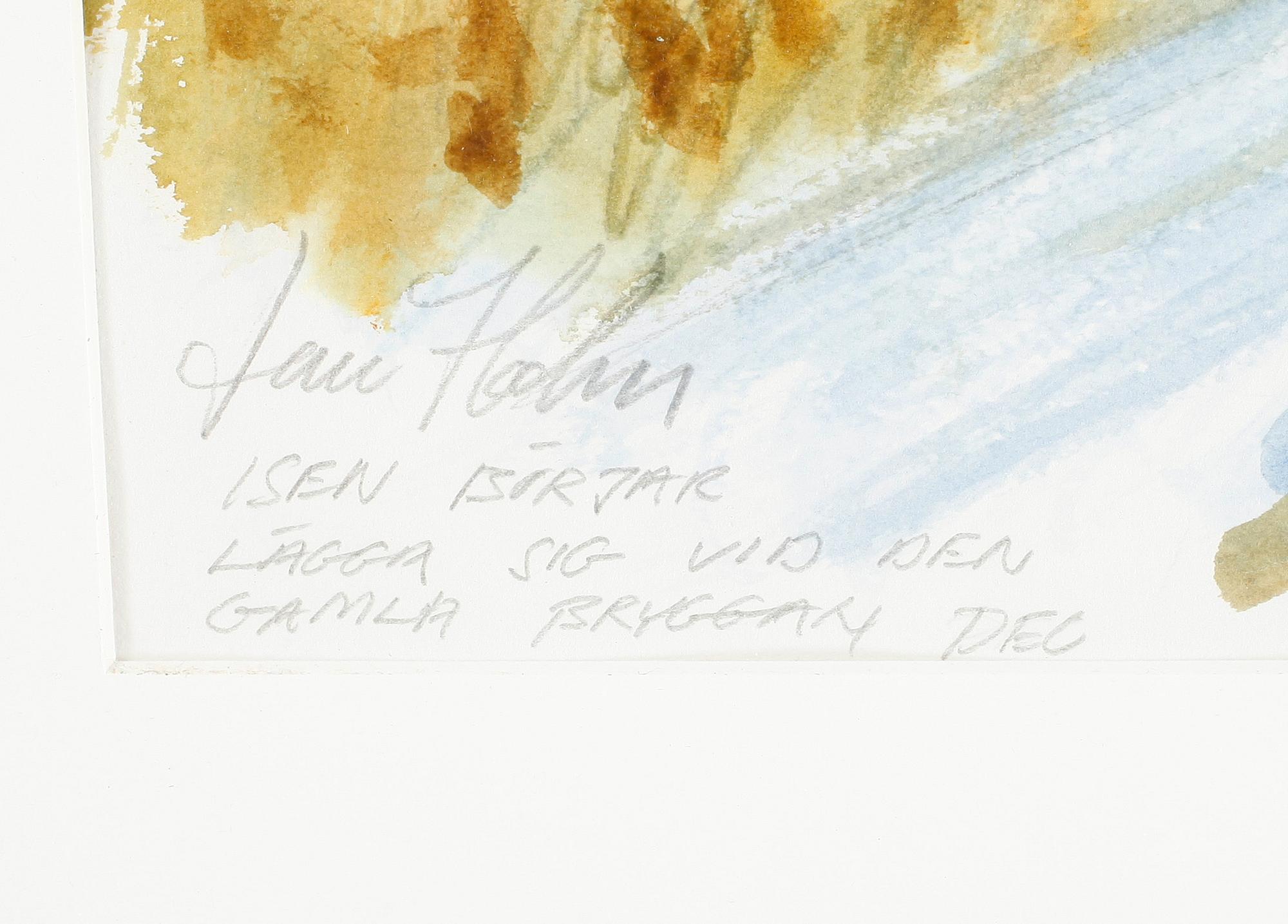 LARS HOLM, akvarell på papper, signerad.
