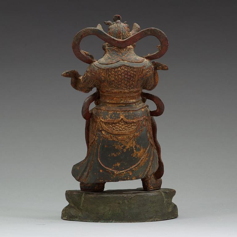 A standing figure of guardsman, Ming dynasty (1368-1644).