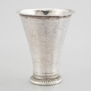 A Swedish Silver Beaker, mark of Erik Ernander, Uppsala 1799.