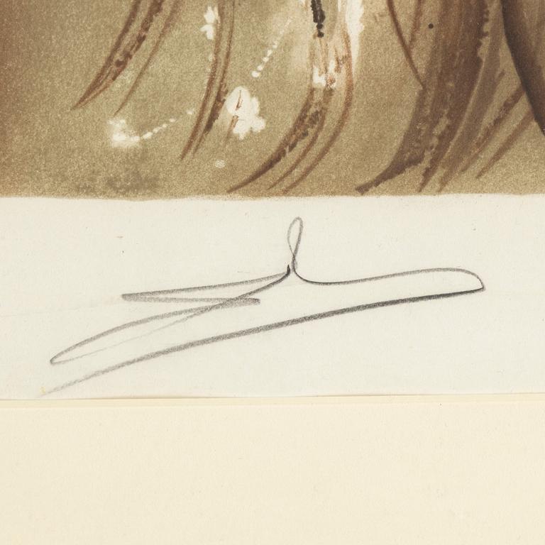 SALVADOR DALÍ, lithograph in colours, signed and numbered 15/250.