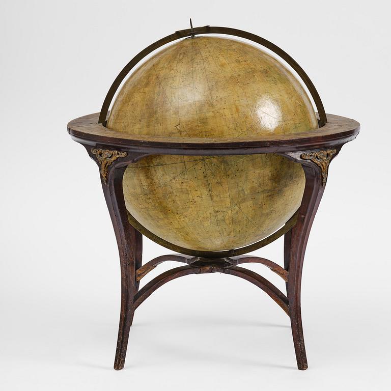 A celestial globe by A. Åkerman (manufacturer of globes in Uppsala 1759-78), 1766.