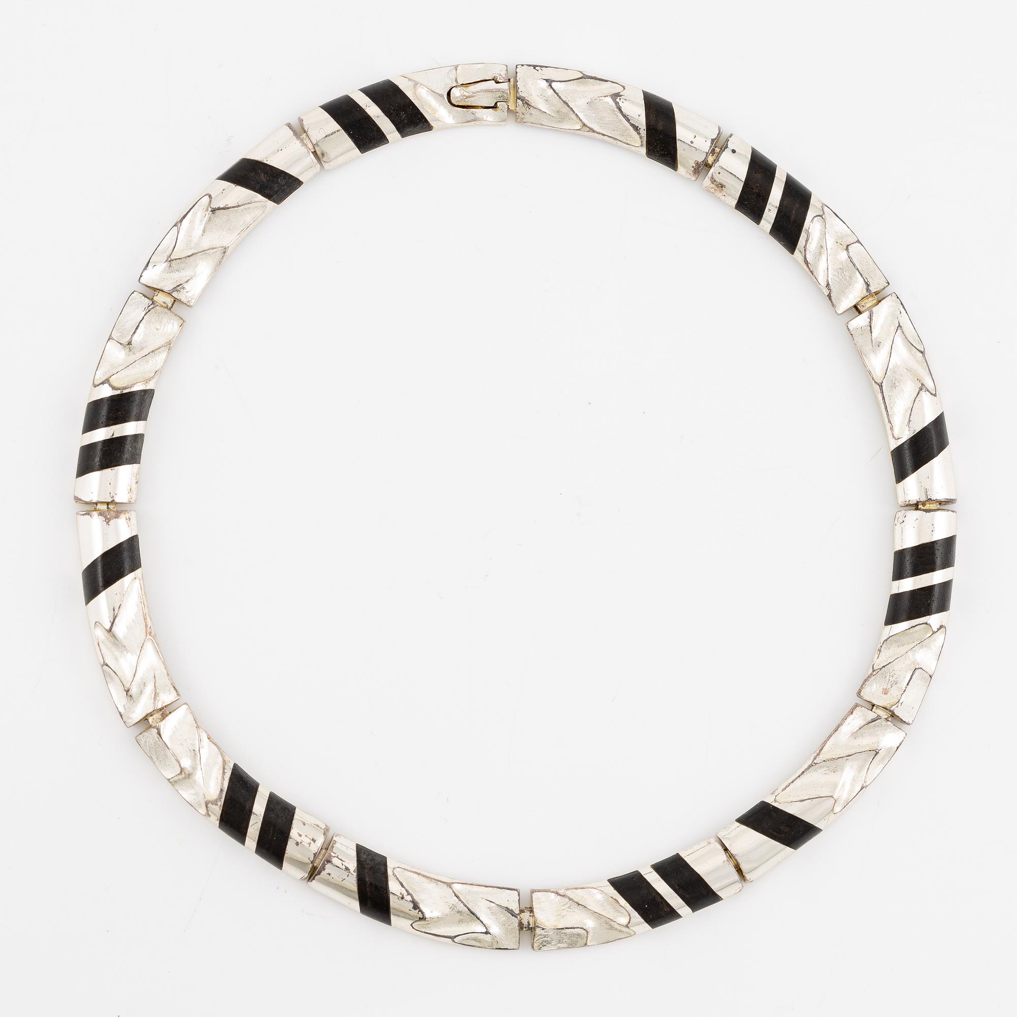 Lapponia, necklace silver and wood.