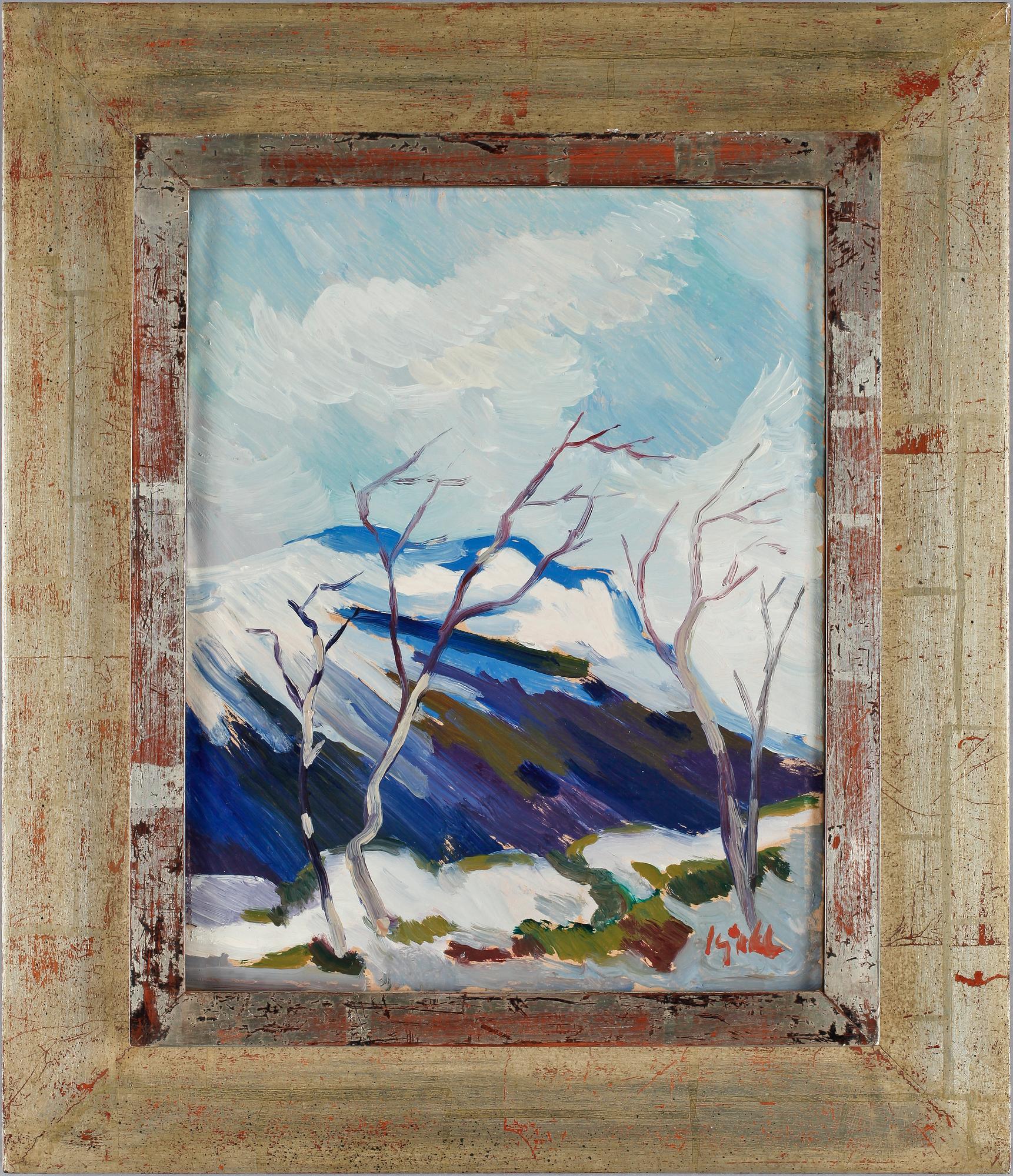 TORD och KJELL LEANDER-ENGSTRÖM, 4 st, olja på pannå.