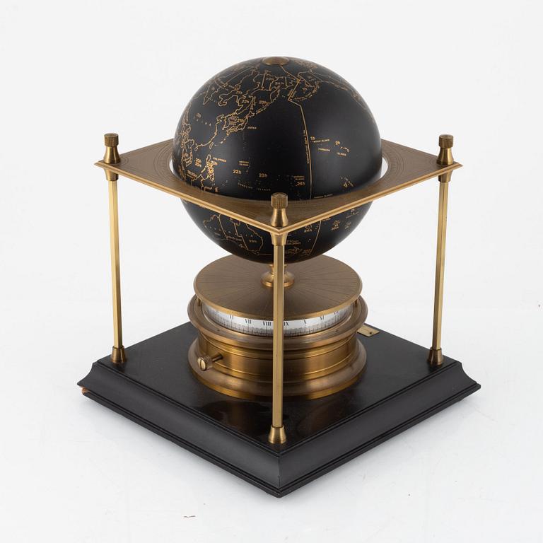 A globe clock, Imhof, Swiss Royal Geographical Society.