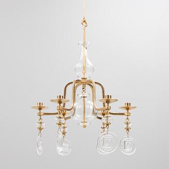 Erik Höglund, chandelier, Boda Smide, second half of the 20th century.