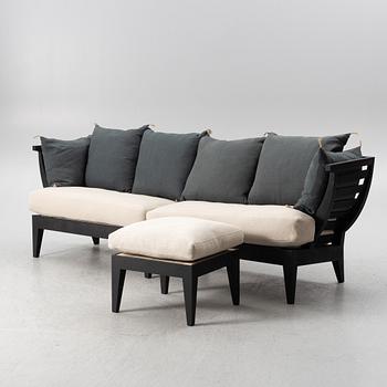 Nirvan Richter, sofa and footstool, Norrgavel.