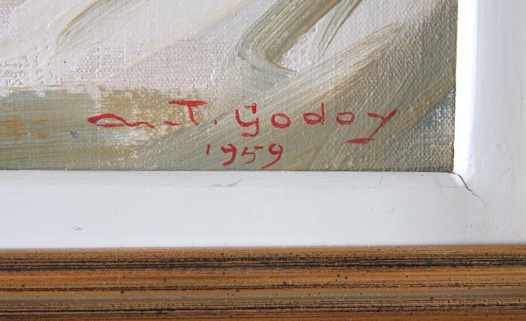 GODOY, ANTHONY. Olja på duk, sign o dat 1959.