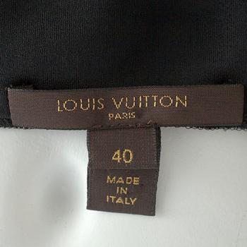 LOUIS VUITTON, a black silk mix dress.
