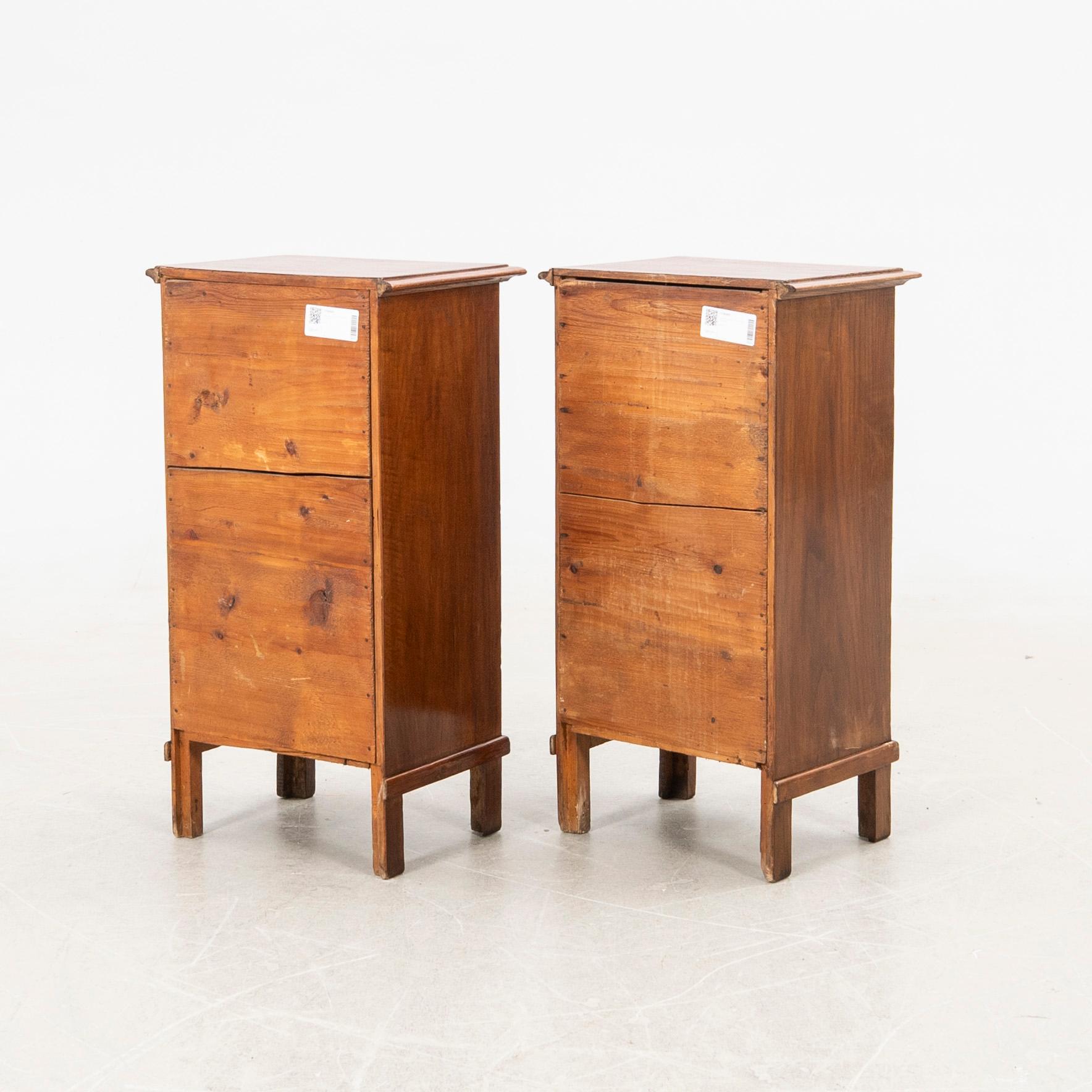 Nightstands, a pair, first half of the 20th century.