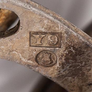 Manschettknappar, 4 par, silver, Finland och Sverige.