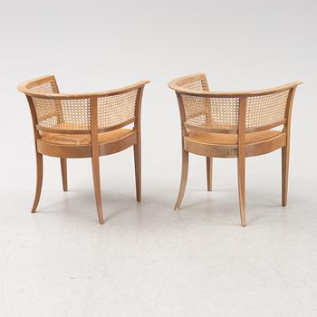 Kaare Klint, a par of 'Faaborg' chairs, Rud Rasmussen, Denmark.