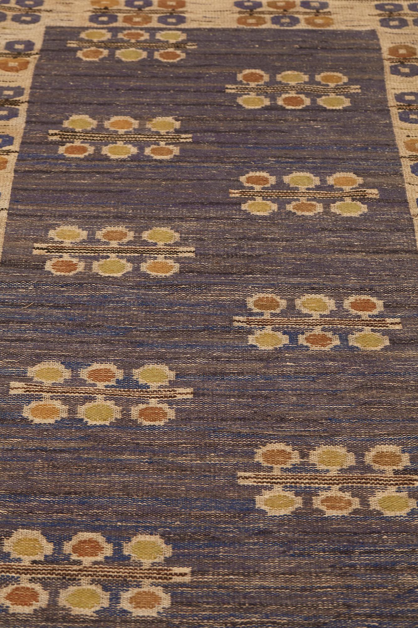 Märta Måås-Fjetterström, A TEXTILE, "Blåklockan", flat weave, ca 185-189 x 80-81 cm, signed MMF.