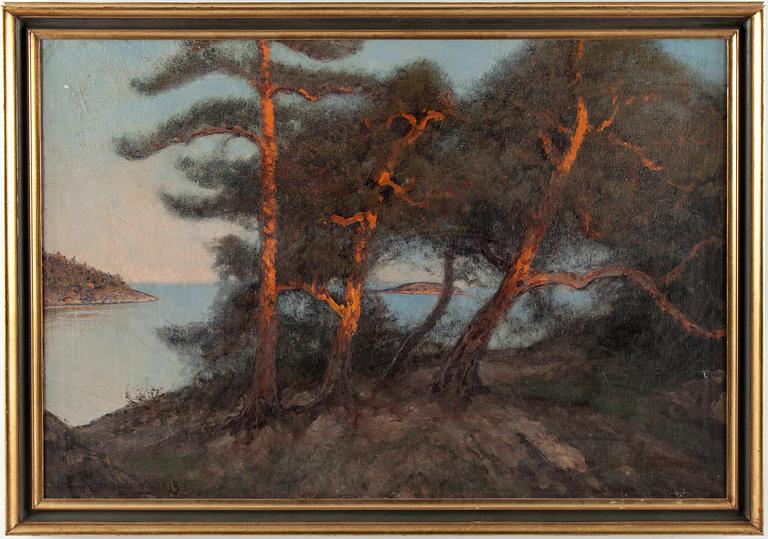 EDVARD ROSENBERG, oil on canvas, signed and dated 1915.