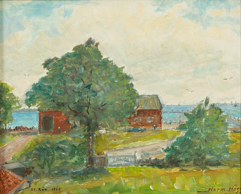 Herman Hägg, 2 st, motiv från Stora Rör Öland.