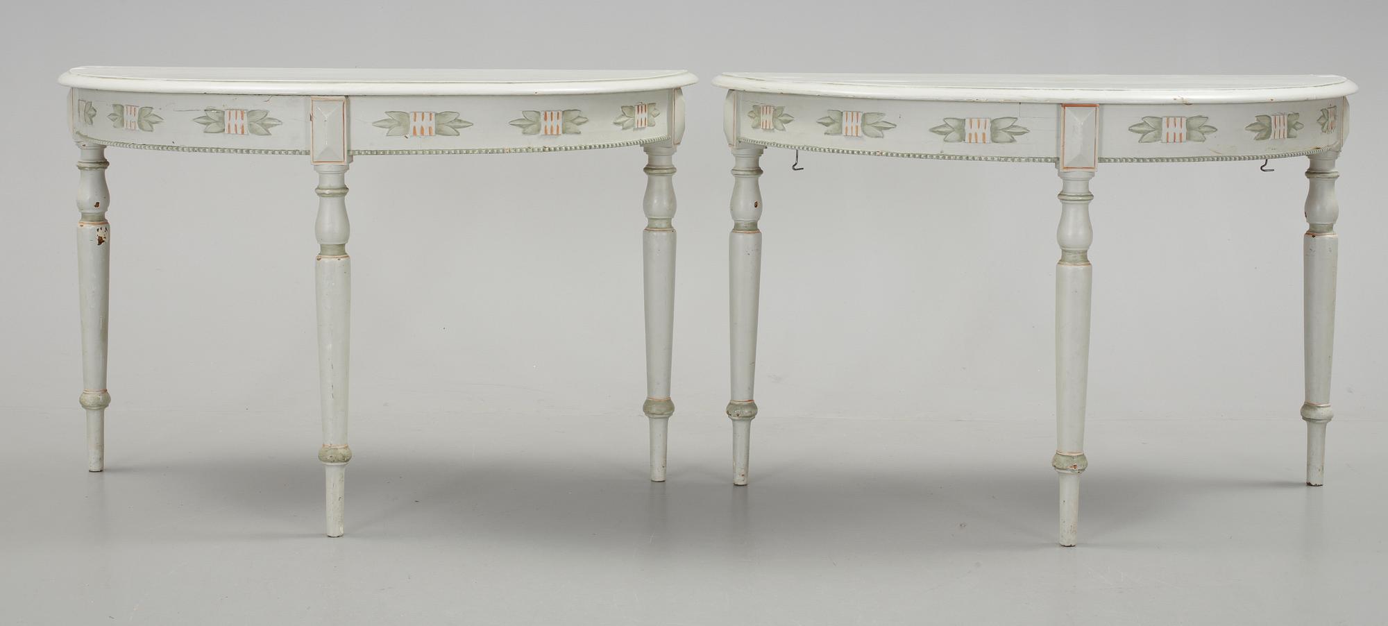 MÅNBORD, ett par, allmoge, Delsbo, Hälsingland, 1800-tal.