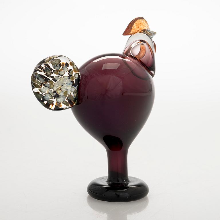 Oiva Toikka, lasilintu, signeerattu O. Toikka Nuutajärvi 1998.