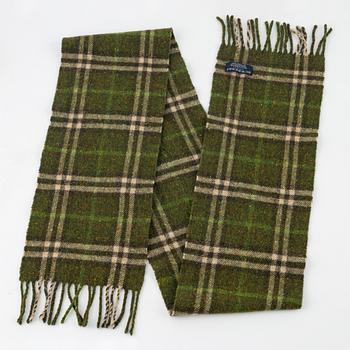 Burberry, two lambswool scarves.