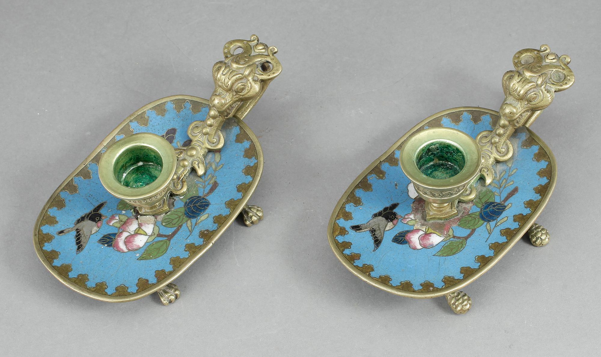 NATTLJUSSTAKAR, ett par, Kina, 1800-tal.