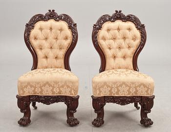 STOLAR, ett par, nyrokoko, 1800-talets andra hälft.