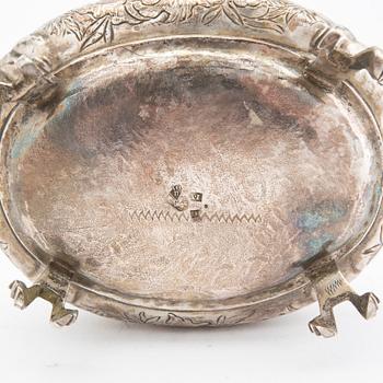 Alderman Fyodor Petrov, sugar box silver, Moscow Russia, 1759-87.