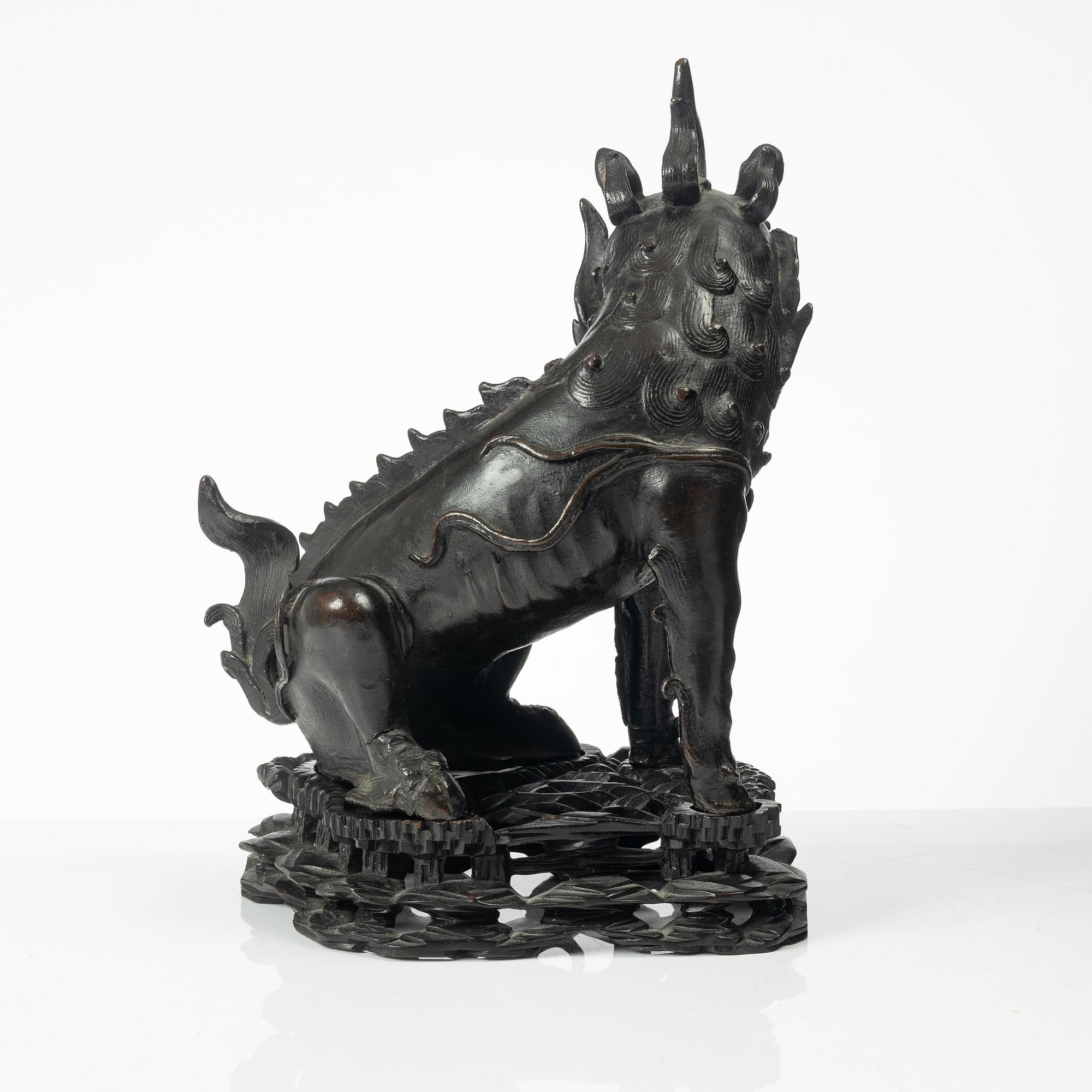 Figurin, Qilin, brons, Kina, sen Qingdynasti/1900-talets första hälft.