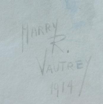 OKÄND KONSTNÄR, akvareller, 2 st, sign, Harry R Vautrey.