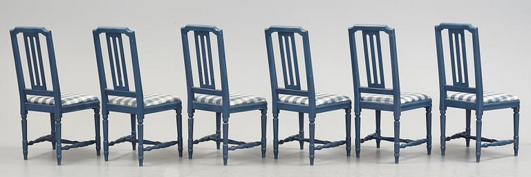 STOLAR, 6 stycken, gustaviansk stil, sent 1900-tal.