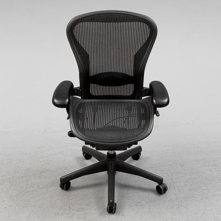 A 'Aeron' office chair by Herman Miller.