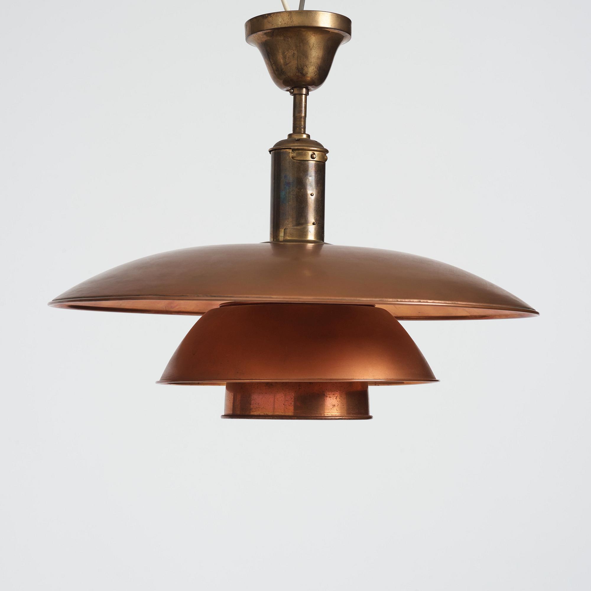Poul Henningsen, a 'PH-4½/4' pendant, Louis Poulsen, Denmark ca 1933.