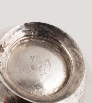 Bägare och supkoppar, 4 delar, silver, Sverige 1700-1800-tal.