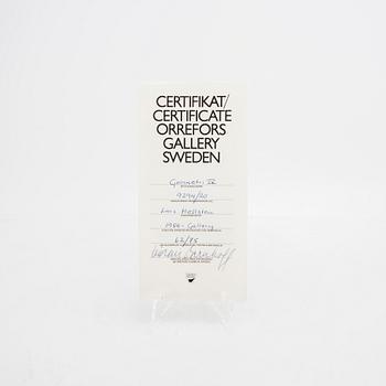 Lars Hellsten, vas ariel signerad Orrefors 1988.