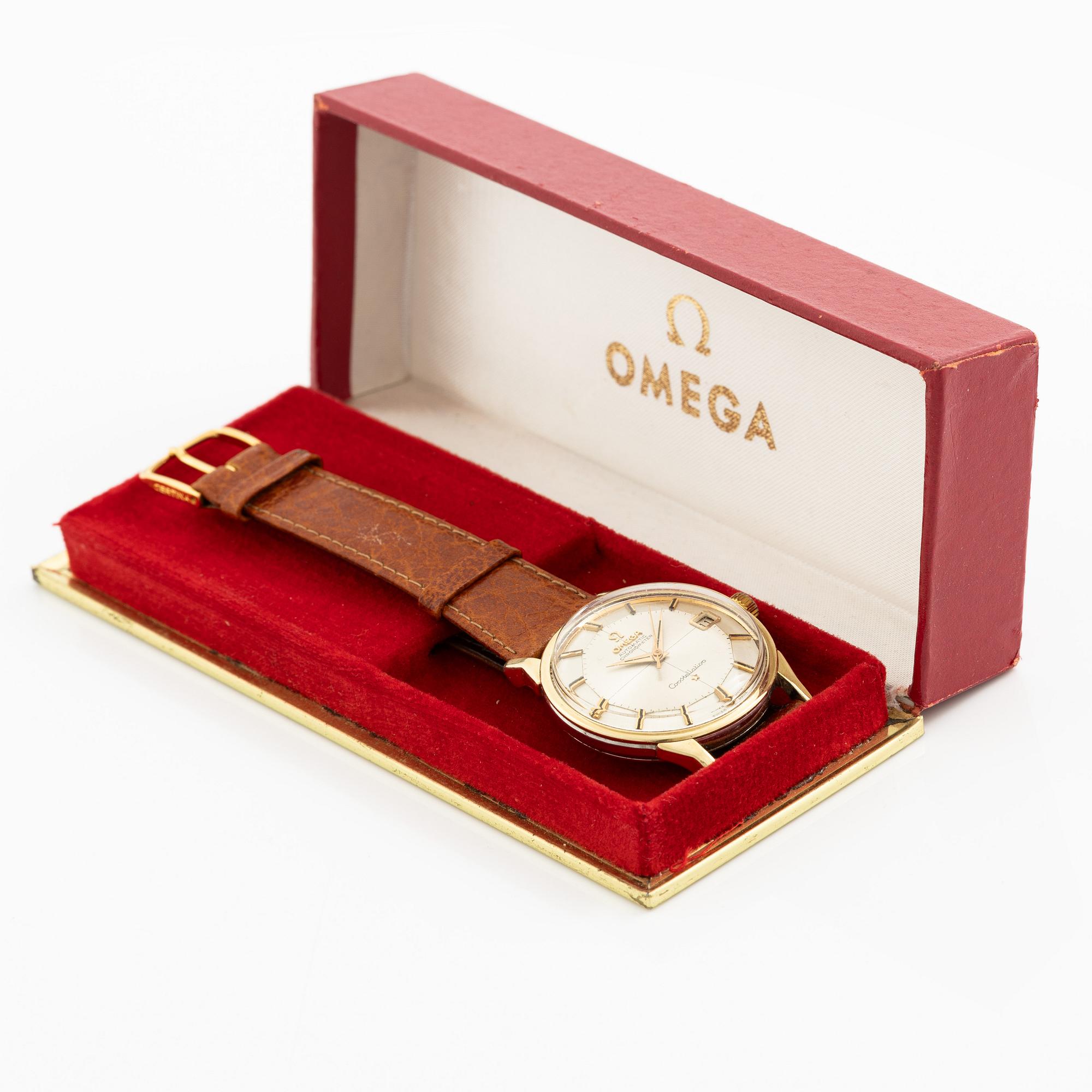 Omega, Constellation, Chronometer, "Pie-Pan", wristwatch, 34 mm.
