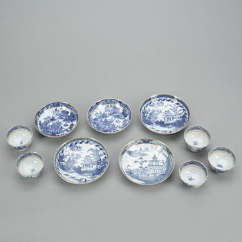 SERVISDELAR, 6 delar, Kina, Qing dynastin, omkr år 1800.