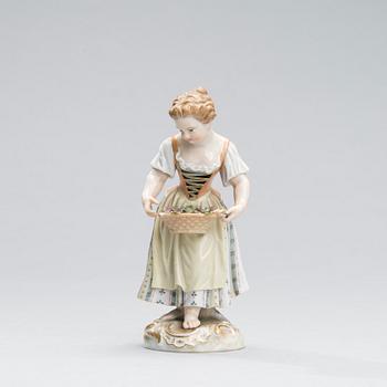 FIGURIN, porslin, Meissen, 1800-tal.