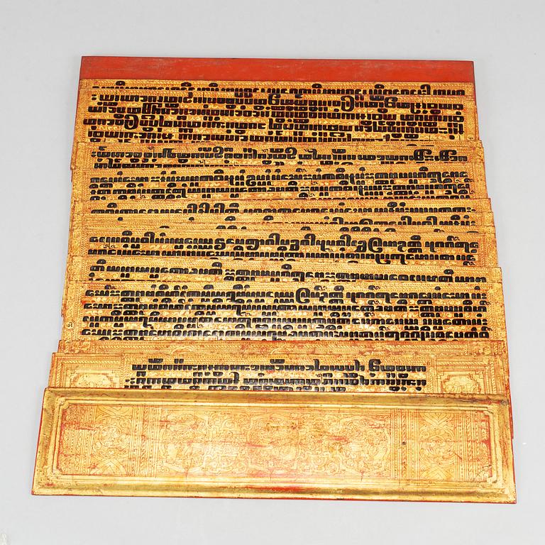 A Thai/Burmese prayer book/Suttra, circa 1900.