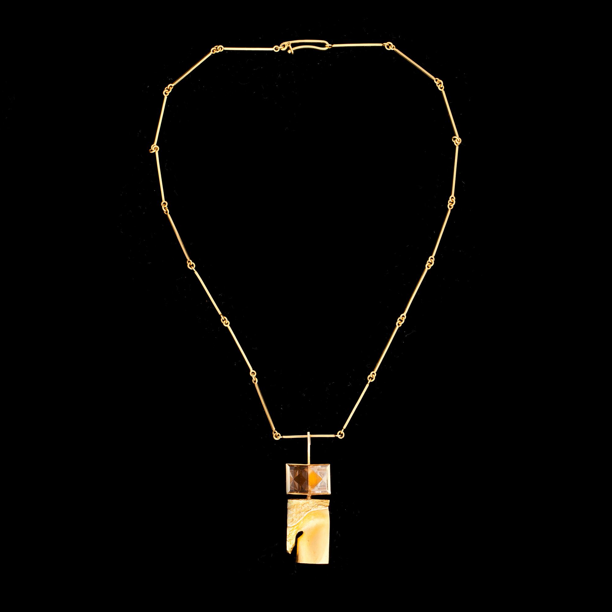HALSSMYCKE, 18k guld, Björn Weckström, Lapponia, Finland. Vikt ca 18g.