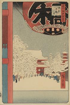 Ando Hiroshige Utagawa, after, 'Kinryūzan Temple, Asakusa'.