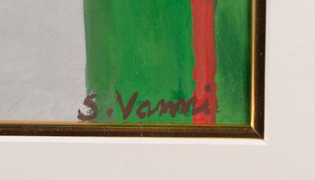 SAM VANNI, gouache, signed.