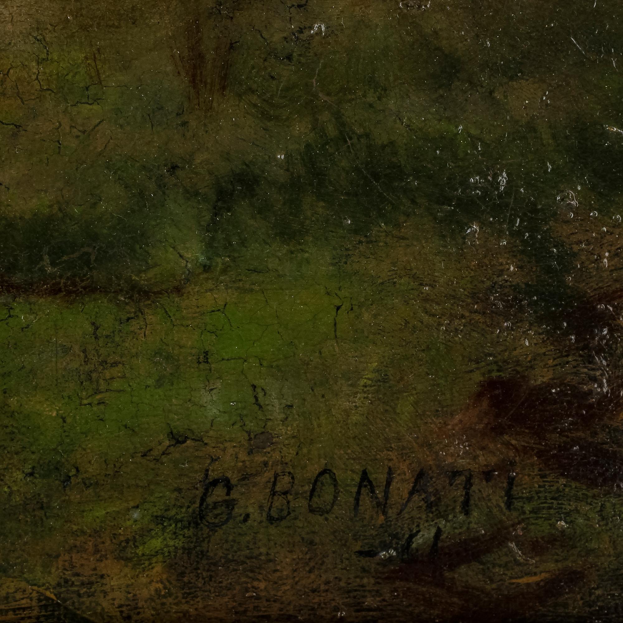 OKÄND KONSTNÄR, olja på duk, sign G. Bonati, dat -61. Italien.