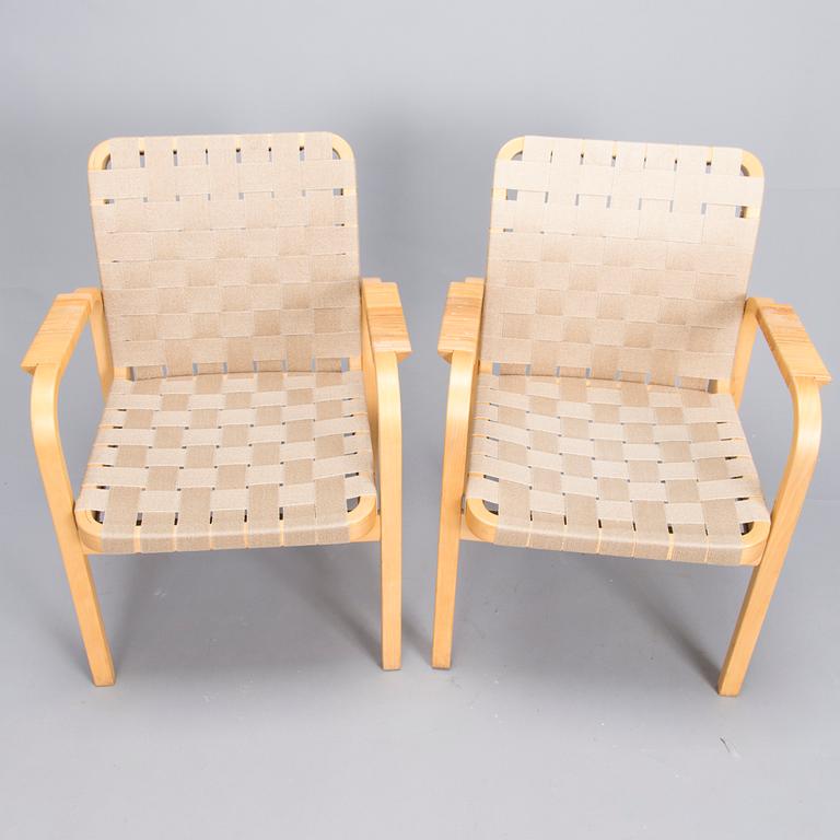 ALVAR AALTO, Four late 20th Century 'model 45' armchairs for Artek.