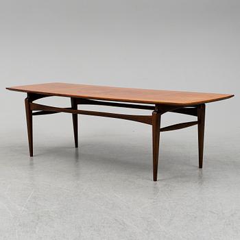A 1950s teak coffee table by Eric Johansson, Abrahamssons Möbelfabrik AB (ABRA), Sweden.