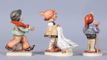 FIGURINER, 3 st, porslin, Goebel, 1900-talets första hälft.