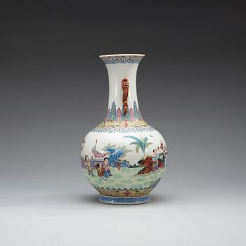 A Chinese famille rose vase, 20th Century.